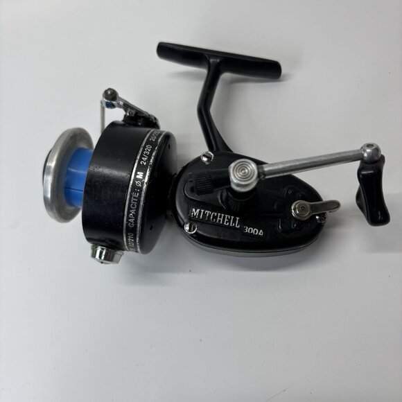 Garcia Mitchell 300A Spinning Fishing Reel Vintage Black - France - Picture 7 of 13